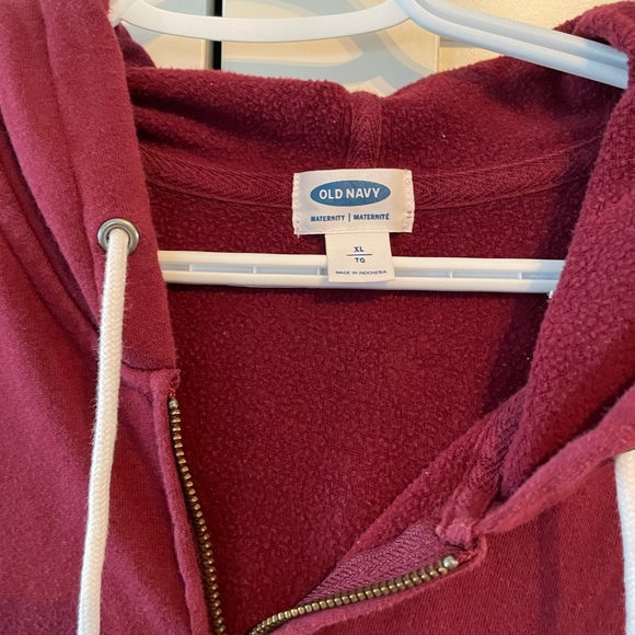 XL Old Navy Maternity Sweater, maroon, lightly worn - Picture 2 of 3